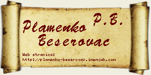 Plamenko Beserovac vizit kartica
